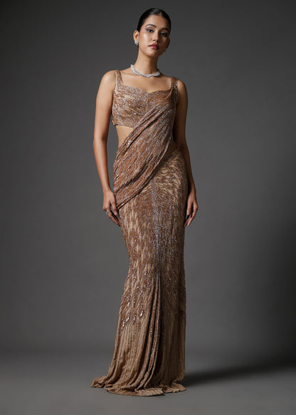 MOCHA DRAPE SAREE