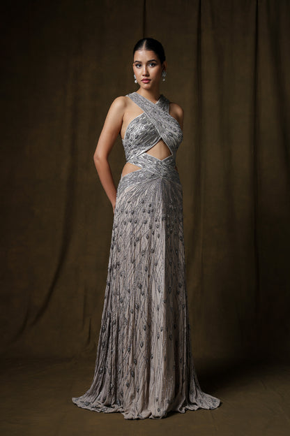 SILVER A LINE DRESS