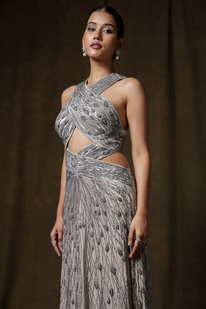 SILVER A LINE DRESS
