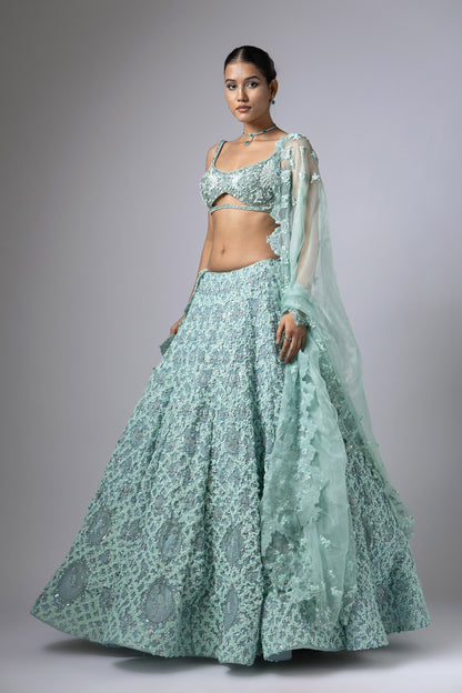 ICE BLUE - LEHENGA