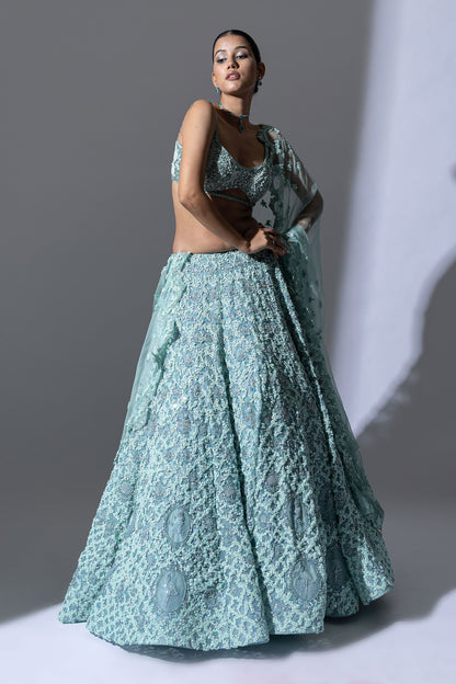 ICE BLUE - LEHENGA