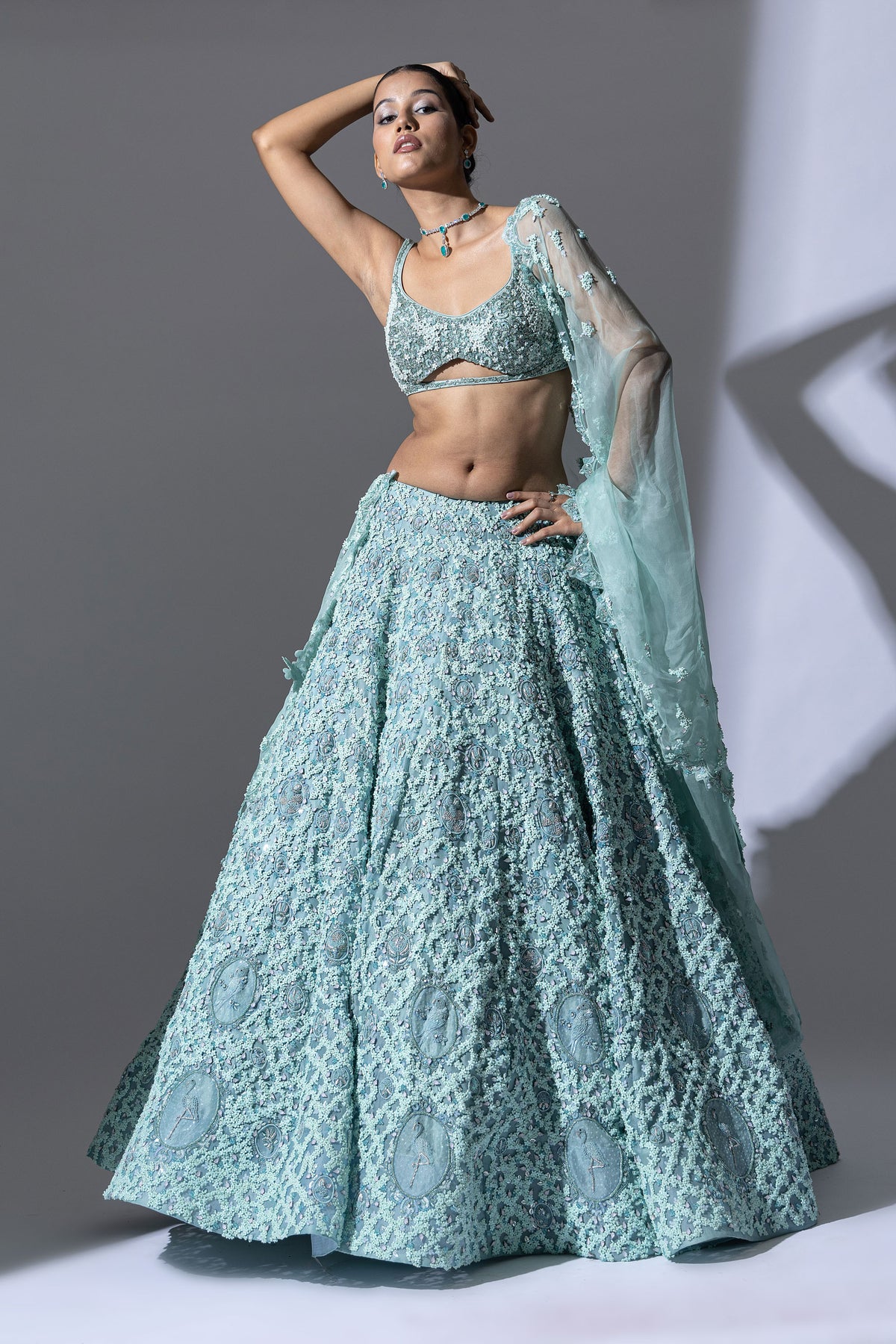 ICE BLUE - LEHENGA