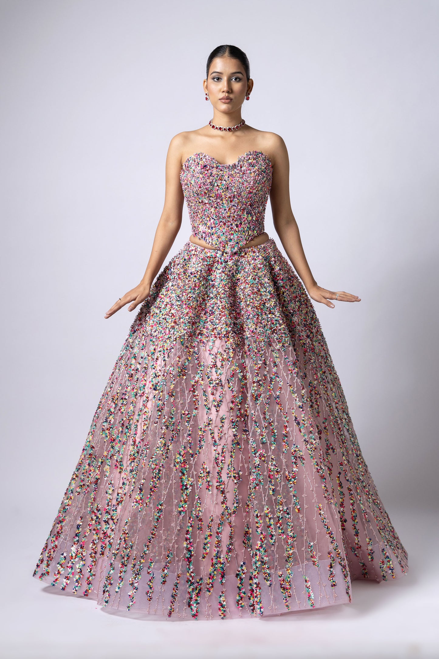 MULTICOLOR SKIRT SET