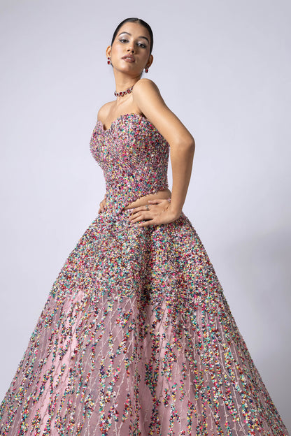 MULTICOLOR SKIRT SET