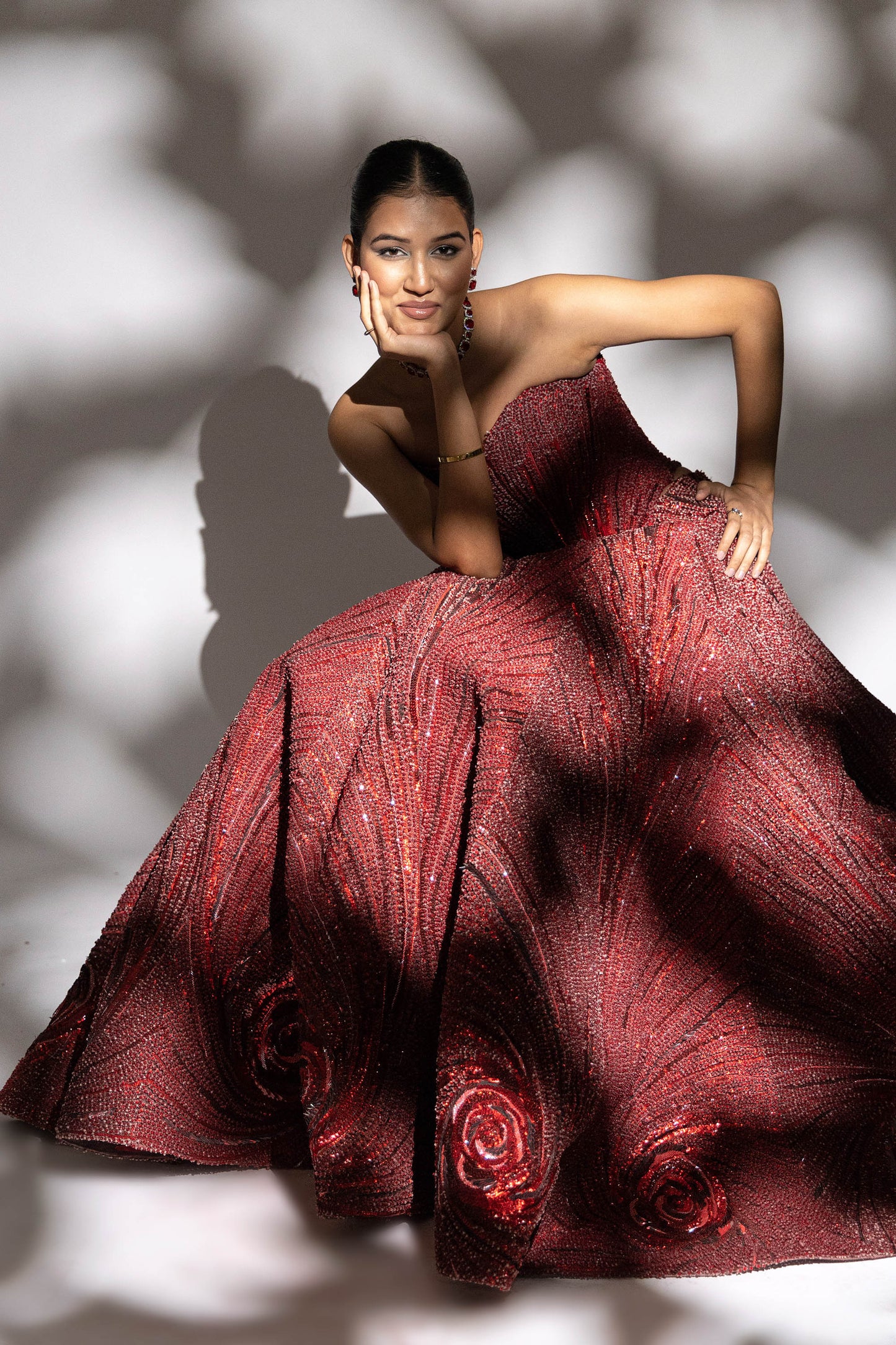 RED SKIRT SET