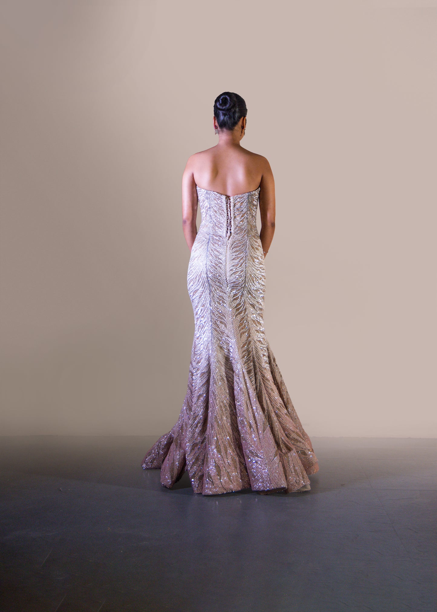 PINK OMBRE FISH CUT GOWN