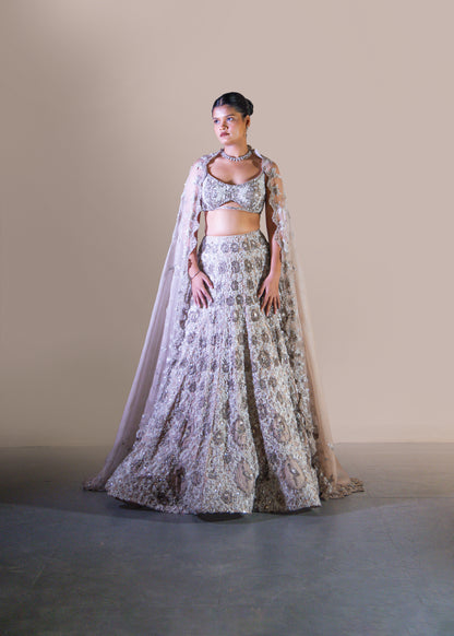 SILVER LEHENGA