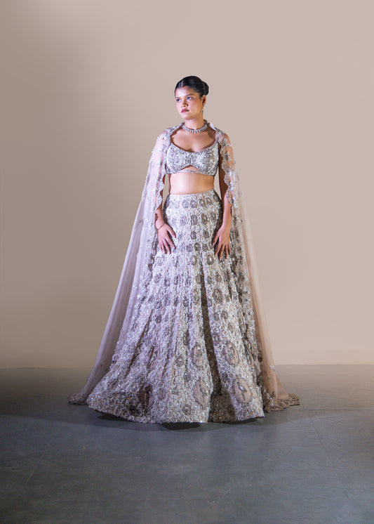 SILVER LEHENGA