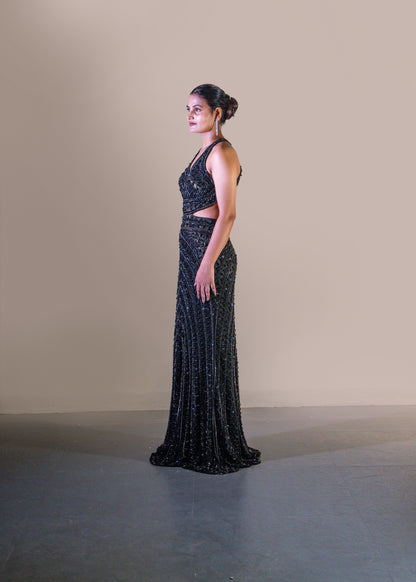 BLACK STRAIGHT FIT DRESS