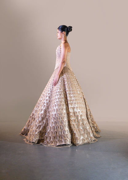 CHAMPAGNE GOLD SKIRT SET