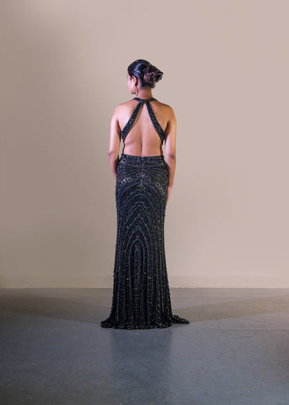 BLACK STRAIGHT FIT DRESS