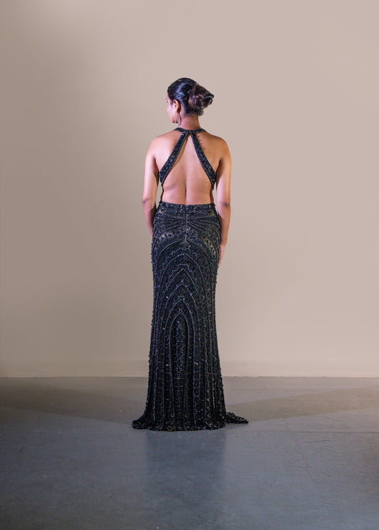 BLACK STRAIGHT FIT DRESS