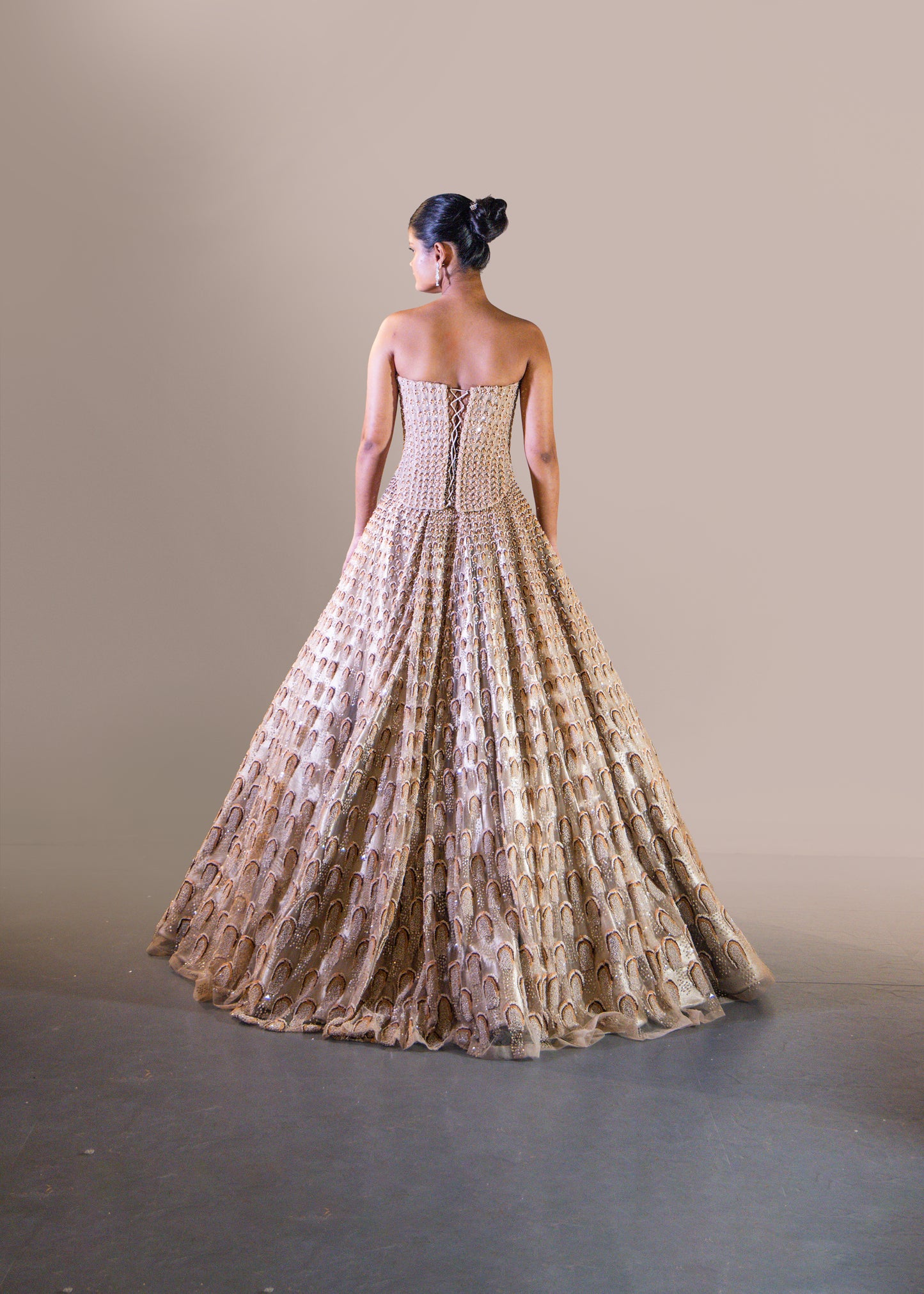 CHAMPAGNE GOLD SKIRT SET