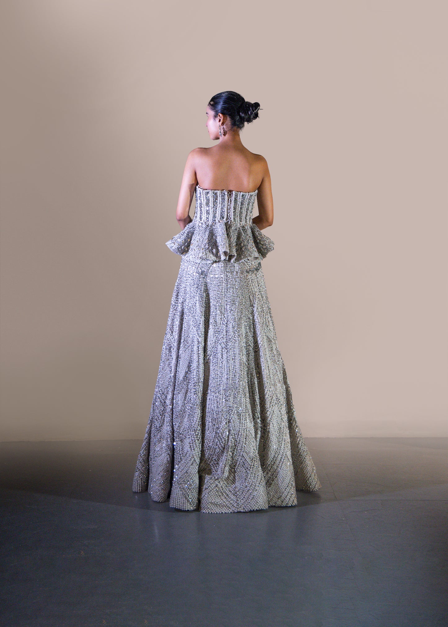 MIDNIGHT SILVER A LINE SKIRT SET