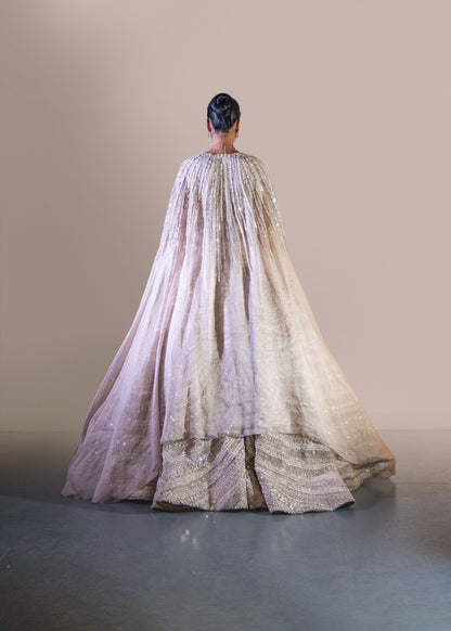 SILVER BALL GOWN SET