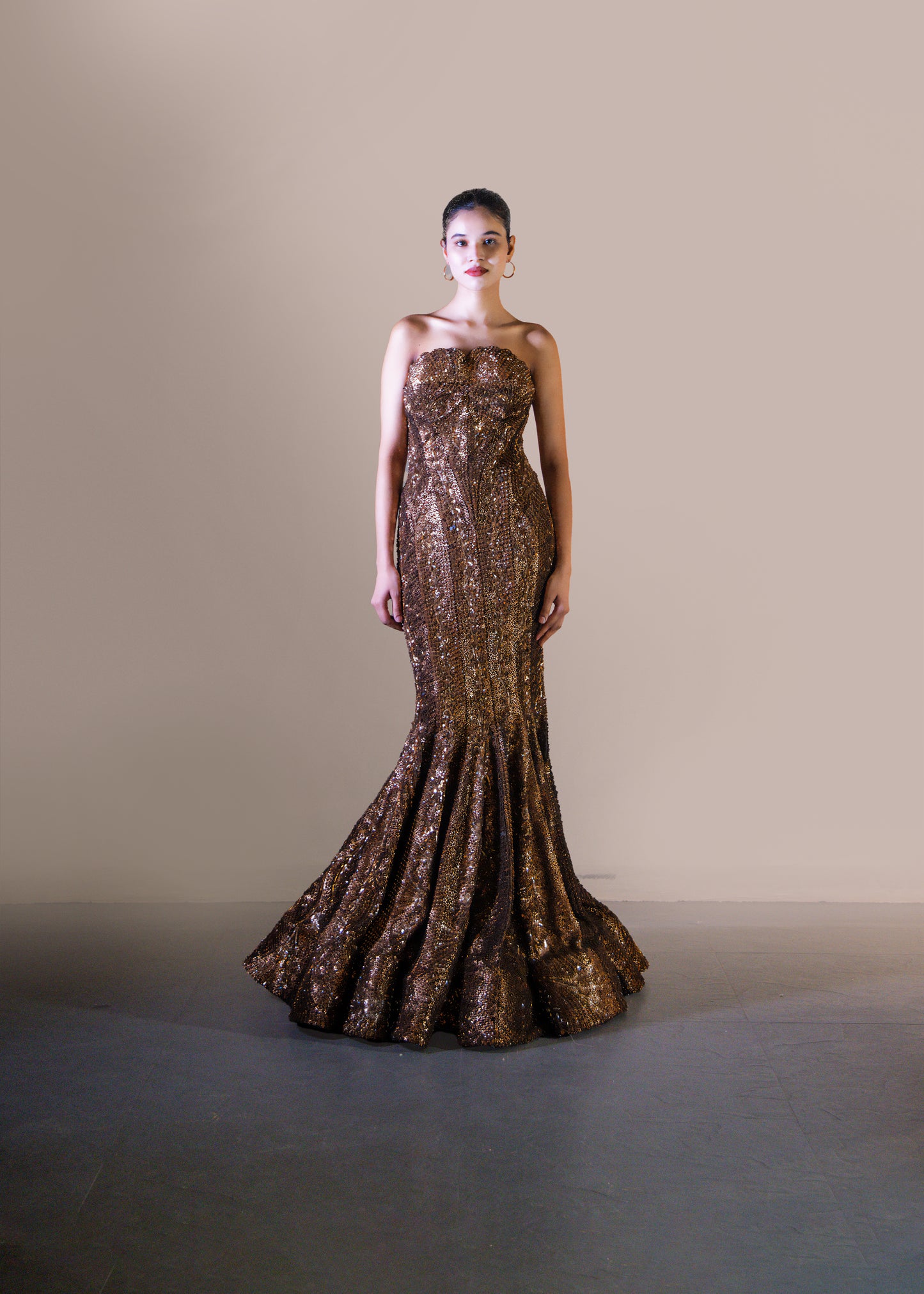 COPPER FISH CUT GOWN